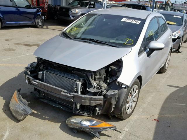 KNADM5A32C6038579 - 2012 KIA RIO LX SILVER photo 2