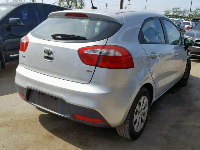 KNADM5A32C6038579 - 2012 KIA RIO LX SILVER photo 4