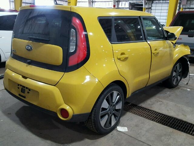 KNDJX3A54F7171264 - 2015 KIA SOUL ! YELLOW photo 4