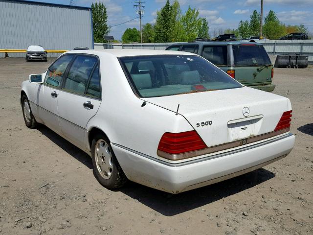 WDBGA51E2RA147073 - 1994 MERCEDES-BENZ S 500 WHITE photo 3