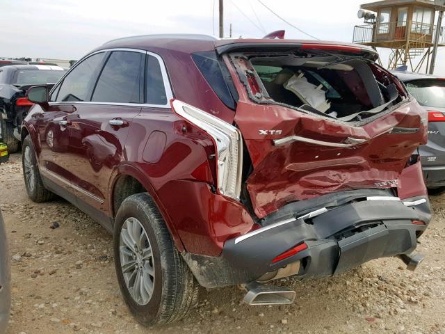 1GYKNBRS2HZ313269 - 2017 CADILLAC XT5 LUXURY RED photo 3