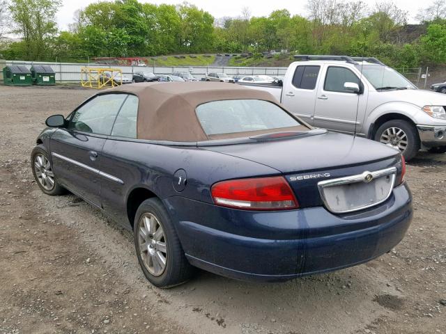 1C3EL55R72N301666 - 2002 CHRYSLER SEBRING LX BLUE photo 3