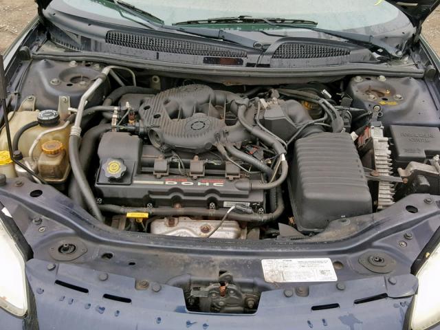 1C3EL55R72N301666 - 2002 CHRYSLER SEBRING LX BLUE photo 7