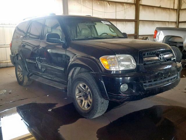 5TDBT44A06S258177 - 2006 TOYOTA SEQUOIA SR BLACK photo 1