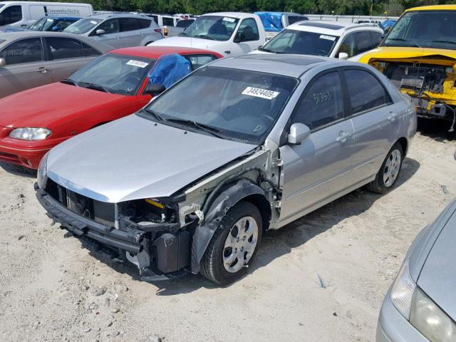 KNAFE221995601482 - 2009 KIA SPECTRA EX SILVER photo 2