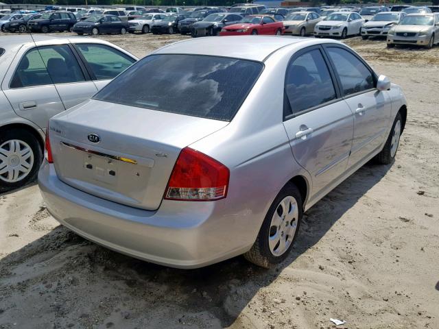 KNAFE221995601482 - 2009 KIA SPECTRA EX SILVER photo 4