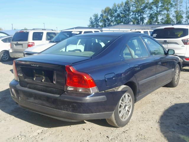 YV1RS61T442376704 - 2004 VOLVO S60 BLUE photo 4