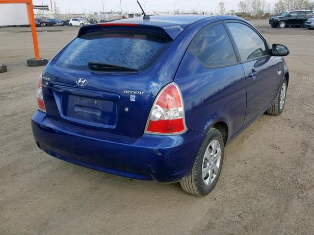 KMHCN35C68U095246 - 2008 HYUNDAI ACCENT BAS BLUE photo 4