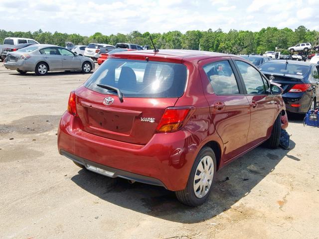 VNKKTUD33HA083111 - 2017 TOYOTA YARIS L MAROON photo 4