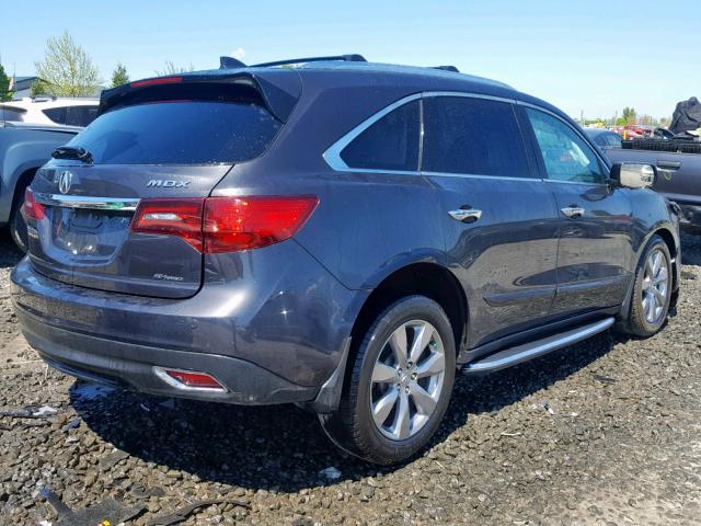 5FRYD4H93GB002109 - 2016 ACURA MDX ADVANC GRAY photo 4