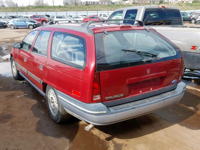 1FACP5741MG239414 - 1991 FORD TAURUS GL RED photo 3