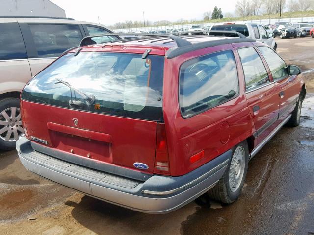 1FACP5741MG239414 - 1991 FORD TAURUS GL RED photo 4