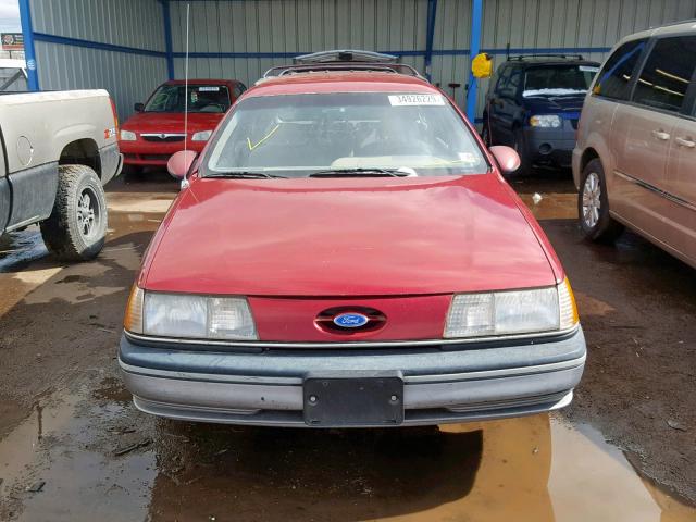 1FACP5741MG239414 - 1991 FORD TAURUS GL RED photo 9