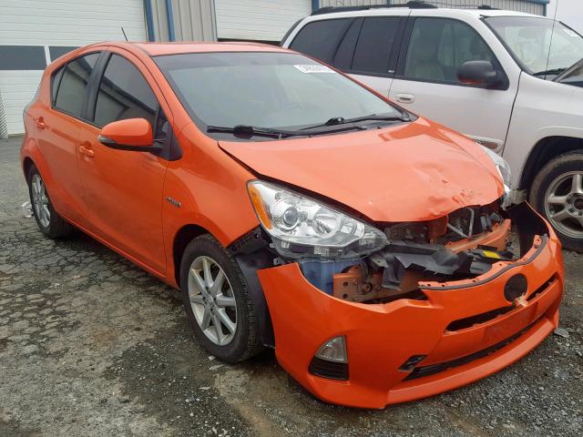 JTDKDTB38E1063709 - 2014 TOYOTA PRIUS C ORANGE photo 1