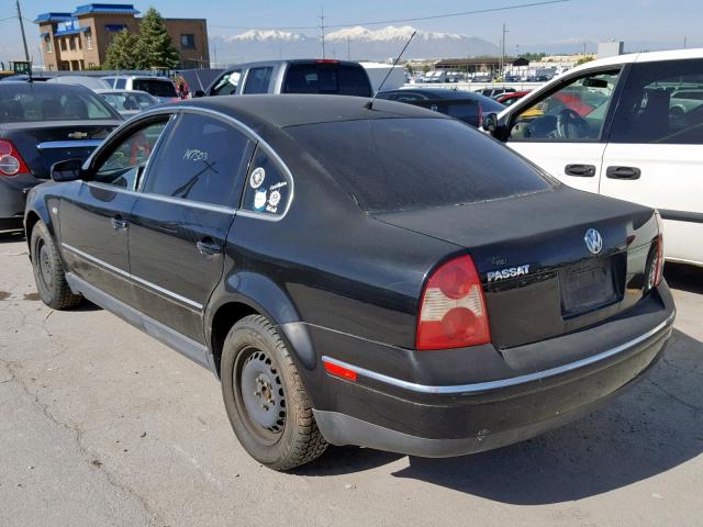 WVWMD63B63P295672 - 2003 VOLKSWAGEN PASSAT GL BLACK photo 3