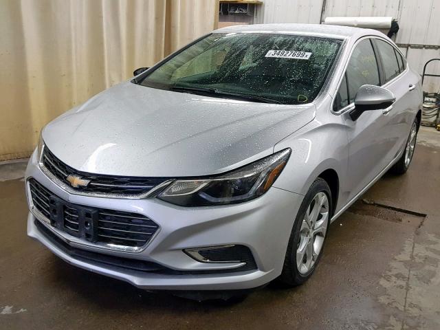 1G1BF5SM0H7268093 - 2017 CHEVROLET CRUZE PREM SILVER photo 2