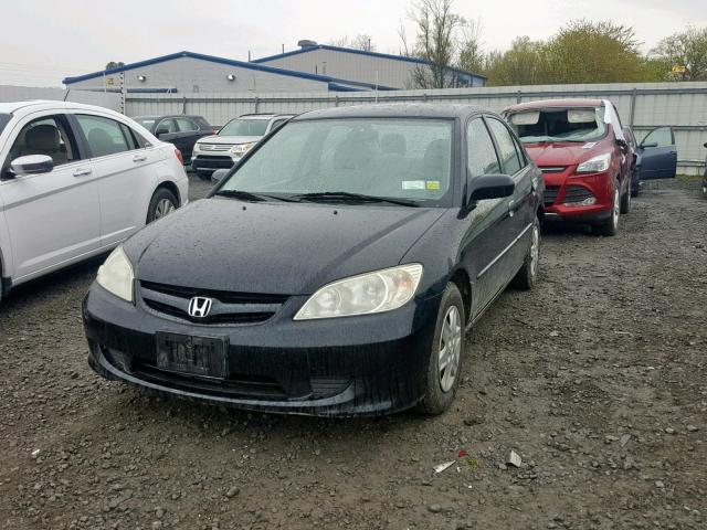 2HGES16315H512300 - 2005 HONDA CIVIC DX V BLACK photo 2