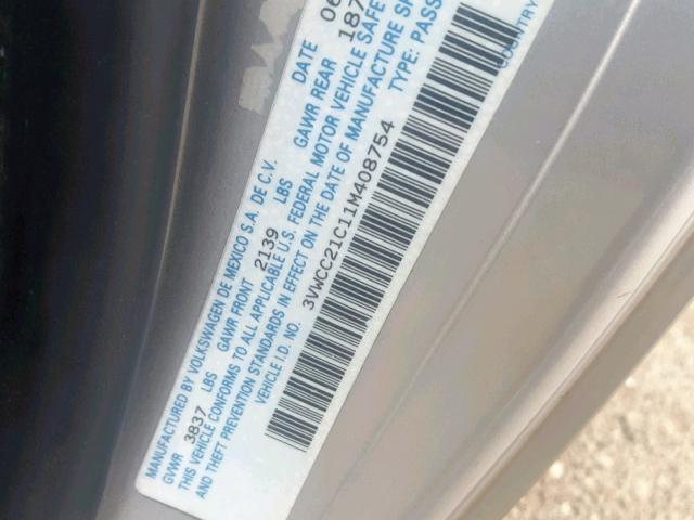 3VWCC21C11M408754 - 2001 VOLKSWAGEN NEW BEETLE Gümüş foto 10