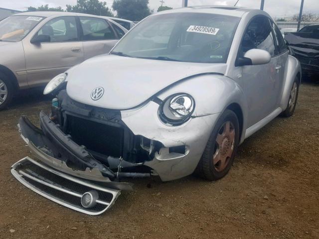 3VWCC21C11M408754 - 2001 VOLKSWAGEN NEW BEETLE Gümüş foto 2