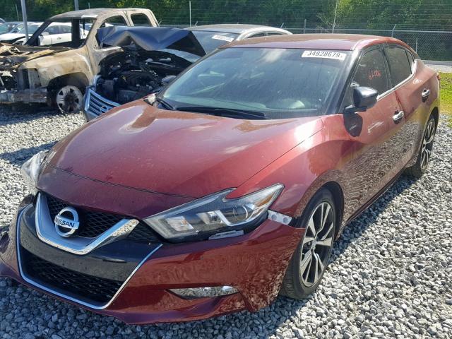 1N4AA6AP3HC375414 - 2017 NISSAN MAXIMA 3.5 RED photo 2