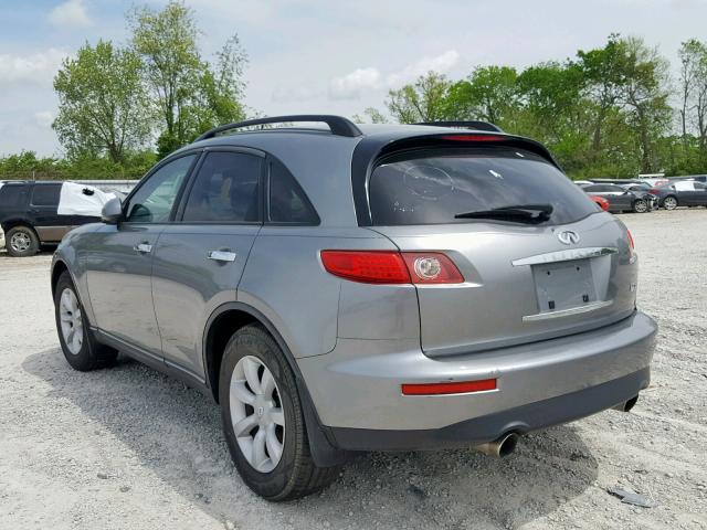 JNRAS08W44X221184 - 2004 INFINITI FX35 GRAY photo 3