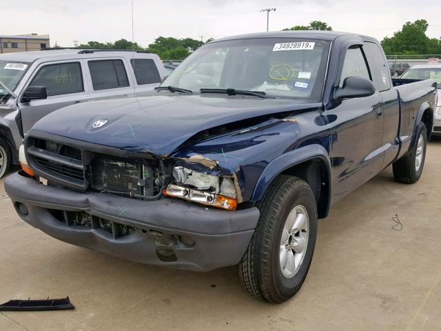 1D7HL12X53S247121 - 2003 DODGE DAKOTA SXT BLUE photo 2