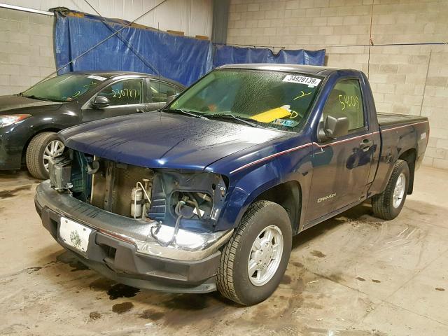 1GTCS146648131226 - 2004 GMC CANYON BLUE photo 2