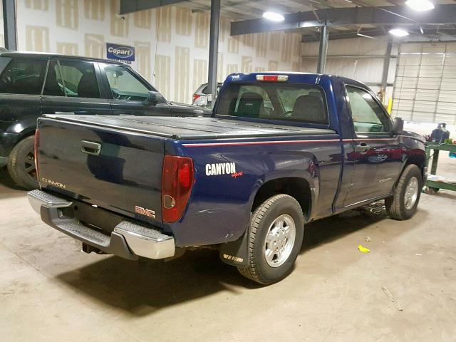 1GTCS146648131226 - 2004 GMC CANYON BLUE photo 4