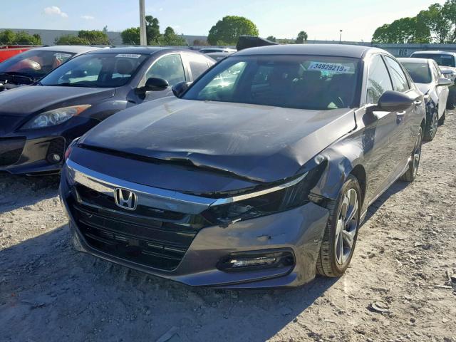 1HGCV1F55JA182119 - 2018 HONDA ACCORD EXL GRAY photo 2