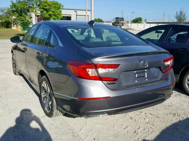 1HGCV1F55JA182119 - 2018 HONDA ACCORD EXL GRAY photo 3