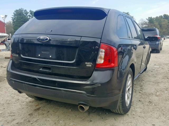 2FMDK4JC1DBA05879 - 2013 FORD EDGE SEL BLACK photo 4