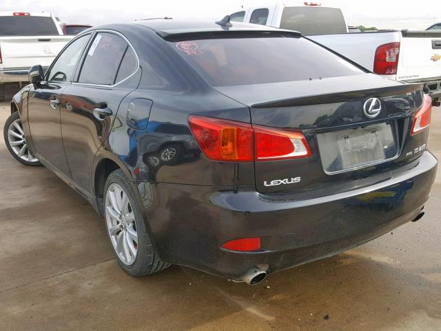 JTHCK262795031529 - 2009 LEXUS IS 250 BLACK photo 3