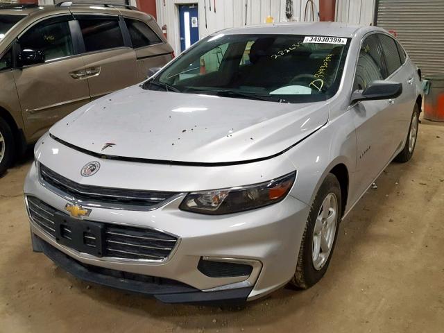 1G1ZB5STXHF122159 - 2017 CHEVROLET MALIBU LS SILVER photo 2