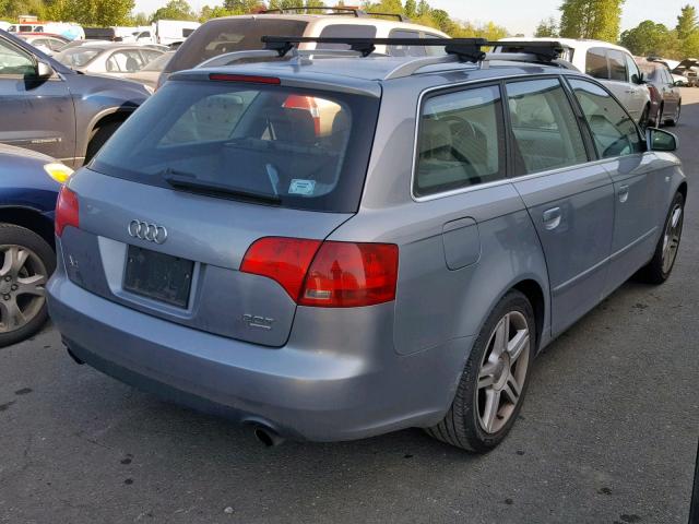 WAUKF78E17A068535 - 2007 AUDI A4 2.0T AV GRAY photo 4