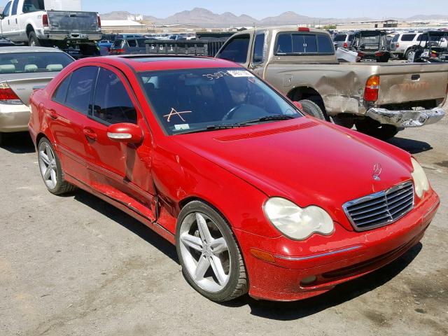 WDBRF40J74A588970 - 2004 MERCEDES-BENZ C 230K SPO RED photo 1