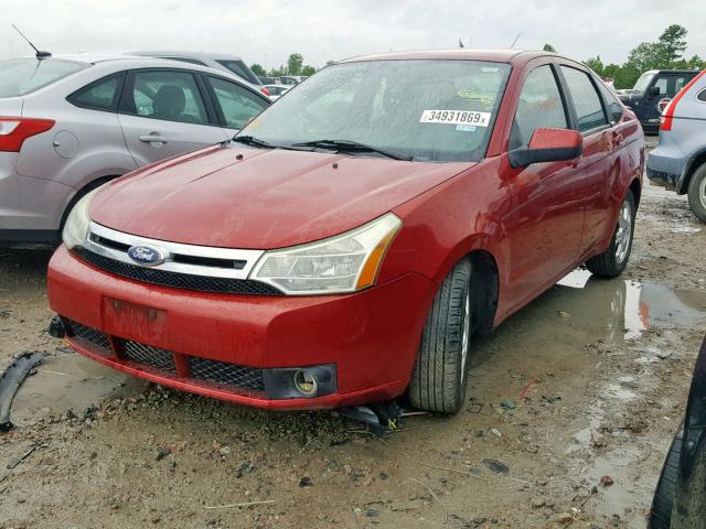 1FAHP36N59W188419 - 2009 FORD FOCUS SES RED photo 2