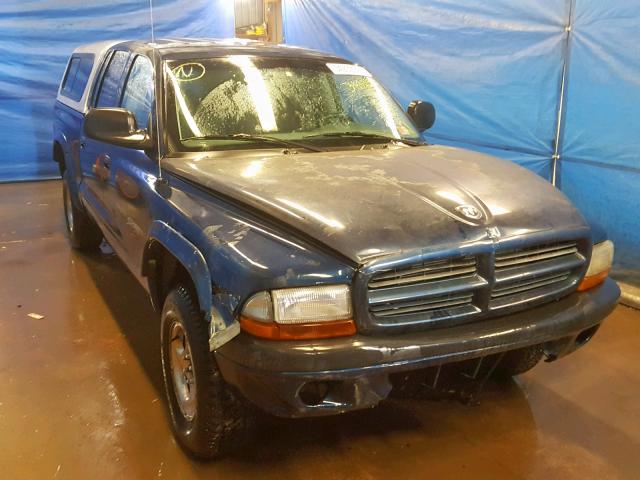 1B7HG2AN31S288610 - 2001 DODGE DAKOTA QUA BLUE photo 1