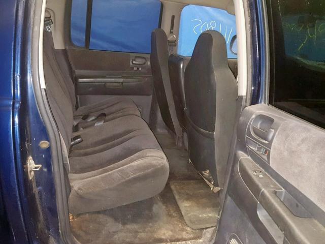 1B7HG2AN31S288610 - 2001 DODGE DAKOTA QUA BLUE photo 6