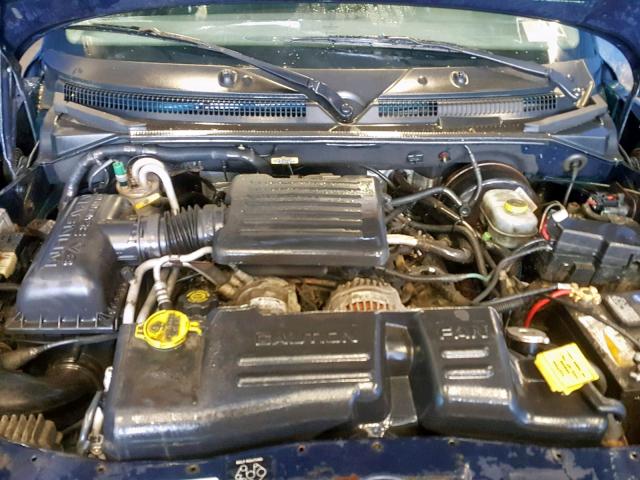 1B7HG2AN31S288610 - 2001 DODGE DAKOTA QUA BLUE photo 7