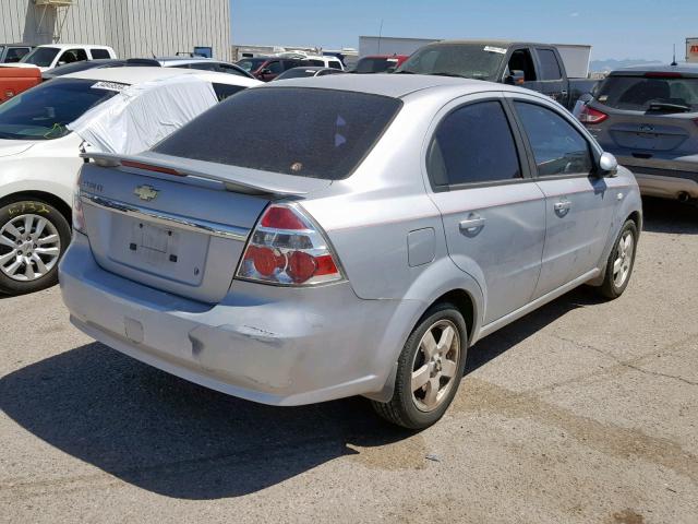 KL1TG566X7B135932 - 2007 CHEVROLET AVEO LT SILVER photo 4