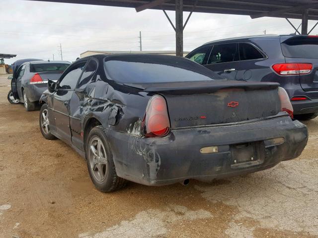 2G1WX15K519318282 - 2001 CHEVROLET MONTE CARL 黑色 照片 3