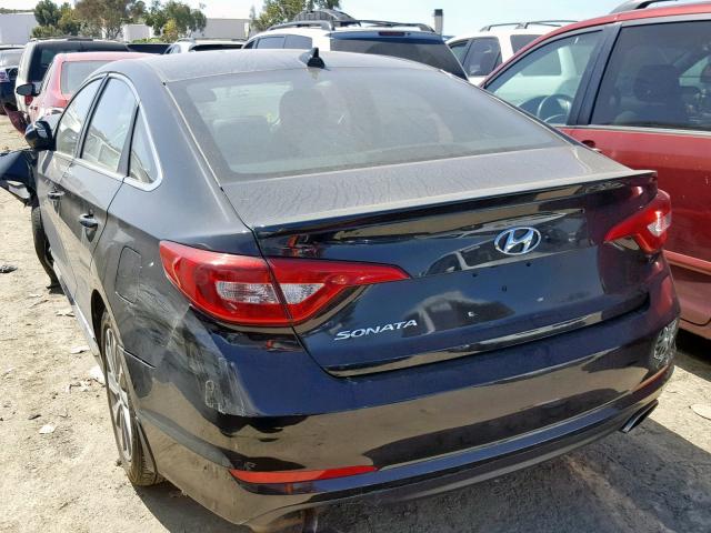 5NPE34AF3HH444995 - 2017 HYUNDAI SONATA SPO BLACK photo 3