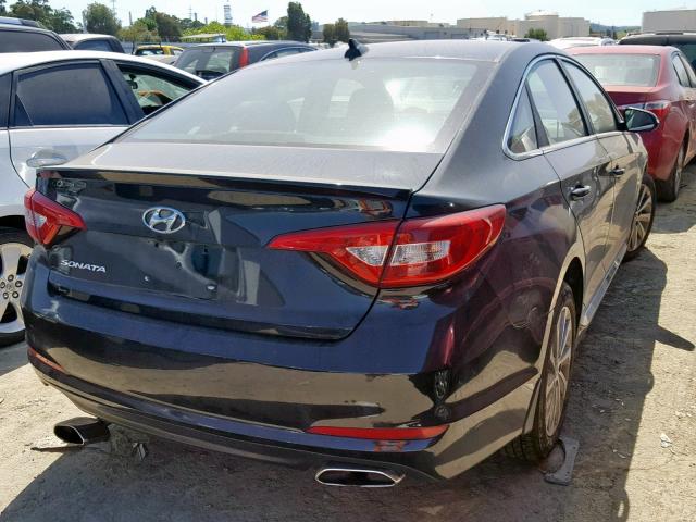 5NPE34AF3HH444995 - 2017 HYUNDAI SONATA SPO BLACK photo 4