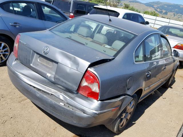 WVWME63B74E341309 - 2004 VOLKSWAGEN PASSAT GL SILVER photo 4