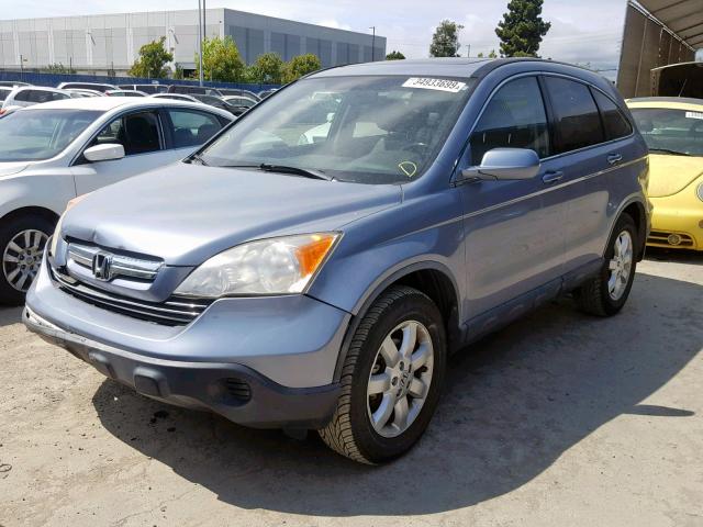 JHLRE487X7C093851 - 2007 HONDA CR-V EXL BLUE photo 2