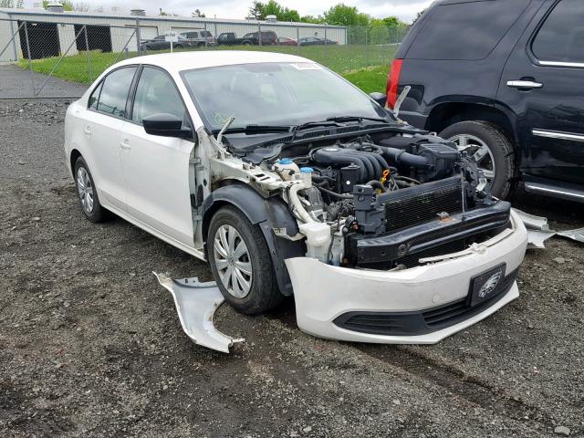 3VW2K7AJ7DM295522 - 2013 VOLKSWAGEN JETTA BASE WHITE photo 1