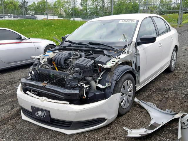 3VW2K7AJ7DM295522 - 2013 VOLKSWAGEN JETTA BASE WHITE photo 2
