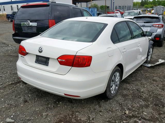 3VW2K7AJ7DM295522 - 2013 VOLKSWAGEN JETTA BASE WHITE photo 4
