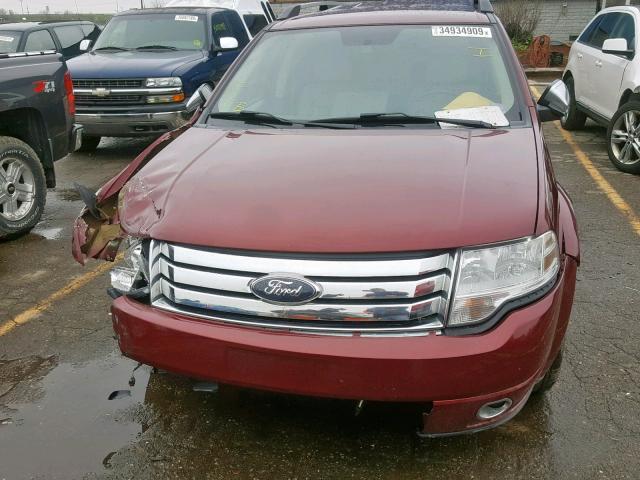 1FMDK03W38GA39966 - 2008 FORD TAURUS X L BURGUNDY photo 7