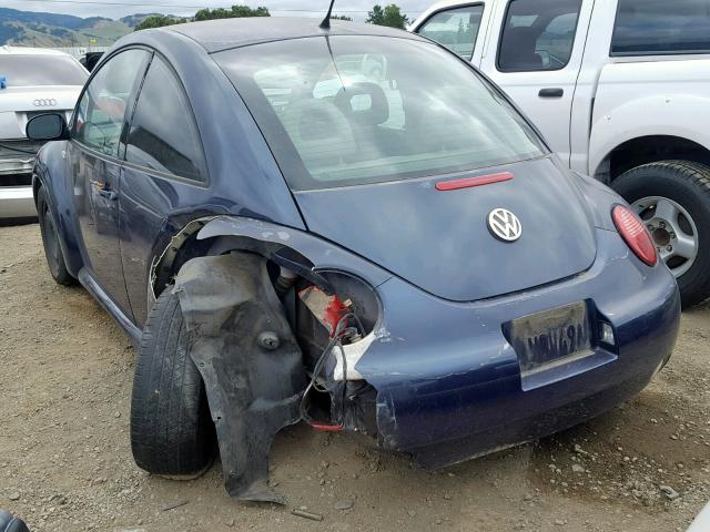 3VWCT21C21M400632 - 2001 VOLKSWAGEN NEW BEETLE Blau Foto 3